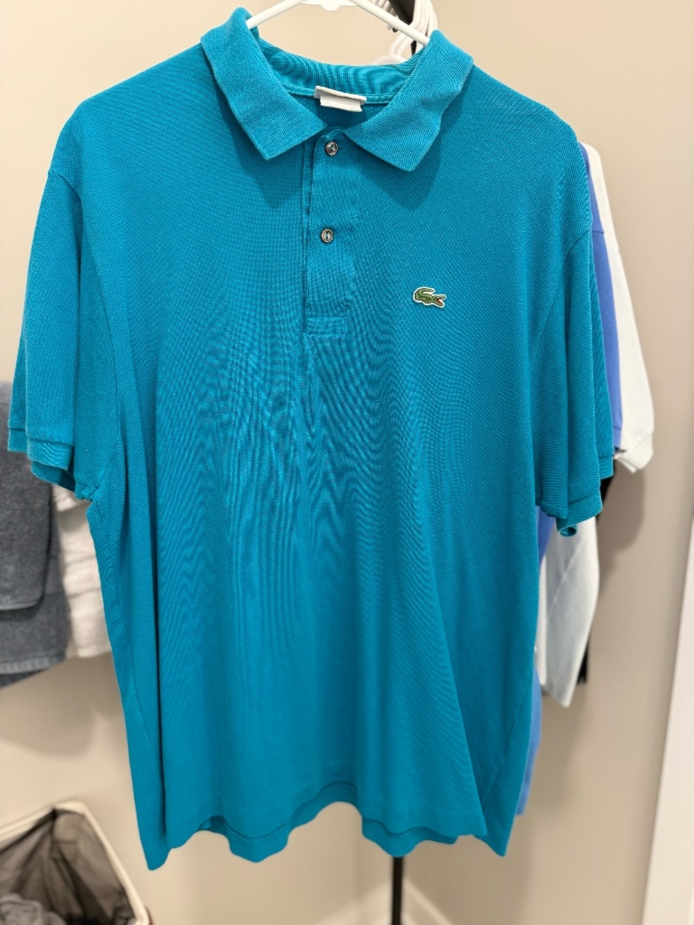 Lacoste Men's Classic Fit Original L.12.12 Polo - Turquoise Blue - Size 7 | XXL